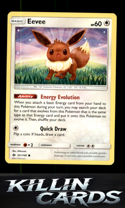 Eevee 101/149 Pokemon Common SM Base Set Card NM - Image 1