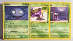 Vintage Grimer Collectors Lot Unique Art 3 Card Bundle Pokemon TCG Cards NM-LP - Image 1