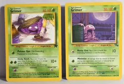 Vintage Grimer Collectors Lot Unique Art 3 Card Bundle Pokemon TCG Cards NM-LP - Image 2