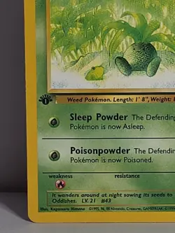 1st Edition Oddish 63/82 Team Rocket Vintage WOTC Pokemon TCG Card LP - Image 4