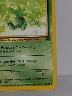 1st Edition Oddish 63/82 Team Rocket Vintage WOTC Pokemon TCG Card LP - Image 5
