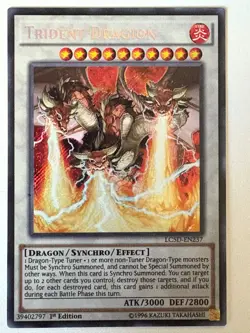 YUGIOH- Trident Dragion - LC5D-EN237 - Secret Rare - 1st Edition - Image 1