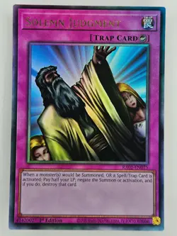 Yu Gi Oh - RA02-EN075 Solemn Judgment - Prismatic Ultimate Rare - Image 1