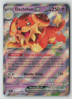 Dachsbun ex 67/142 Double Rare Stellar Crown Pokemon Holo NM - Image 1