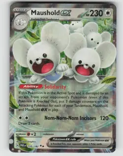 Maushold ex 155/182 Double Rare Paradox Rift Pokemon Holo Near Mint - Image 1