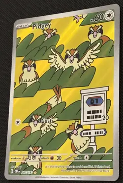The Pokemon Company 2023 Pokemon TCG Pidgey 207/197 Obsidian Flames IR Holo EN - Image 3