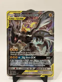 Pokemon TCG: Pikachu & Zekrom GX Sun & Moon Black Star Promo SM168 Holo - Image 2