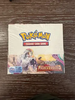 Pokemon - SV Paldea Evolved Booster Box (36 packs) Small Rip- w protective case - Image 1