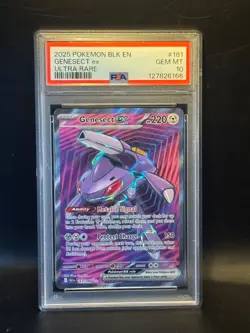 2025 POKEMON BLK EN-BLACK BOLT ULTRA RARE #161 GENESECT EX PSA 10 - Image 1