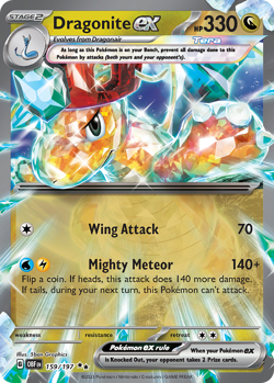 Dragonite ex 159/197 Double Rare Obsidian Flames Pokemon Holo Near Mint - Image 3