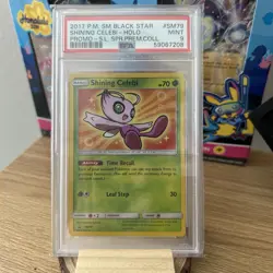 2017 POKEMON SM BLACK STAR PROMO #SM79 SHINING CELEBI-HOLO PSA 9 - Image 1