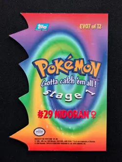 Pokemon Card - Topps Blue Logo Nidoran #29 Die Cut - Image 2
