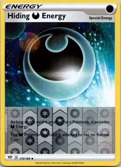 HIDING DARKNESS ENERGY - 175/189 Darkness Ablaze - POKEMON Reverse Holo NM/M - Image 1