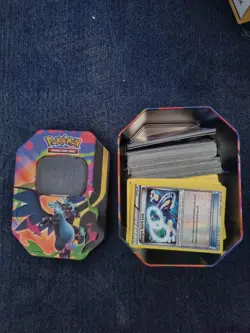 Pokemon Tcg Tin FULL with Bulk - 300 Cards Commons, Holos and more - Image 2