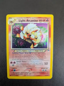 Pokemon TCG Light Arcanine Neo Destiny Holo Card 12/105 - Image 1