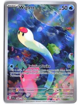 Wiglett 206/198 Illustration Rare Scarlet & Violet Pokemon - Image 1