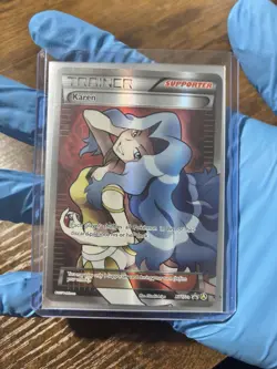 Pokemon TCG Karen XY177A Alternate Art Holo Promo Trainer Supporter - Image 1