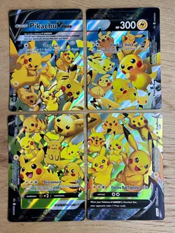Pikachu V-Union [Set of 4] SWSH: Sword & Shield Promo Cards Holo Pokemon TCG - Image 1