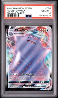 Pokemon Shining Fates Ditto VMAX #51 Full Art PSA 10 Gem Mint - Image 1