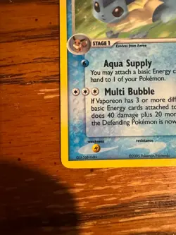 Pokemon Unseen Forces 19/115 Vaporeon Pokemon Card Holo Rare HP - Image 5