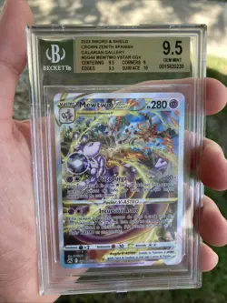 SPANISH BGS 9.5 Mewtwo VAstro (Vstar) GG44 Crown Zenith Beckett Pokemon Card - Image 2