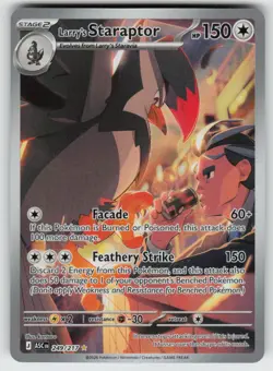 Larry's Staraptor 249/217 Illustration Rare Ascended Heroes Pokemon Holo NM - Image 1
