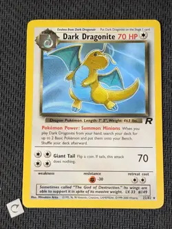 Dark Dragonite 22/82 - Team Rocket Unlimited Non-Holo Rare Pokemon TCG LP - Image 1