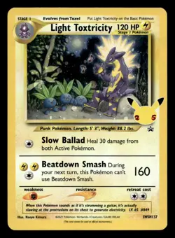 Light Toxtricity SWSH137 Celebrations Sword & Shield Promo Holo Pokemon NM - Image 1