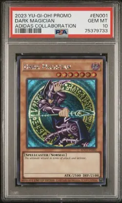 2023 YU-GI-OH! PROMO #EN001 DARK MAGICIAN ADIDAS COLLABORATION PSA 10 - Image 1