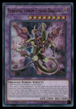 Starving Venom Fusion Dragon Legendary Dragon Decks LEDD-ENC25 Yugioh LP - Image 1