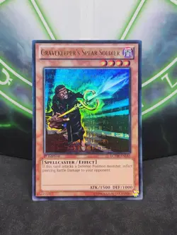 Yugioh Gravekeeper's Spear Soldier LCYW-EN185 1st Edition Ultra Rare NM - Image 1