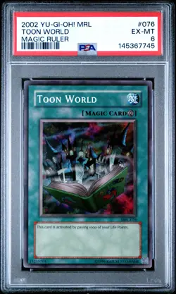2002 YU-GI-OH! MRL-MAGIC RULER 076 TOON WORLD PSA 6 - Image 1