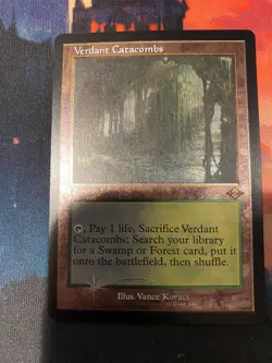 MTG Modern Horizons 2 Verdant Catacombs Retro Frame Foil Etched - Image 1