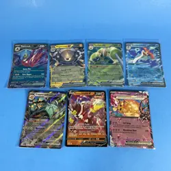Pokemon TCG Card Lot of 7 Ultra Rare EX V Cards Holo Foil Authentic Collection 2 - Image 1