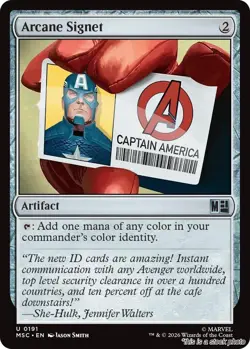 MTG Arcane Signet Card #0191 Commander: Marvel Super Heroes NM Magic - Image 1