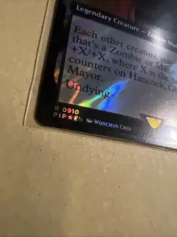 MTG Hancock, Ghoulish Mayor PIP 0910 R NM Surge Foil Extended Art - Image 3