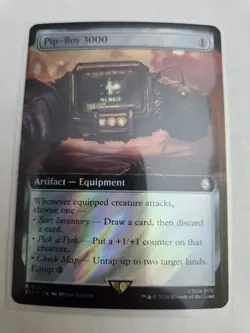 mtg, Pip-Boy 3000 (Extended Art) (Surge Foil) Universes Beyond: Fallout Foil NM - Image 1