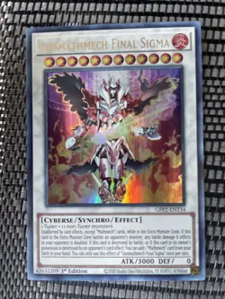 Yu-Gi-Oh TCG Geomathmech Final Sigma GFP2-EN134 1st Edition Ultra Rare Card NM - Image 1