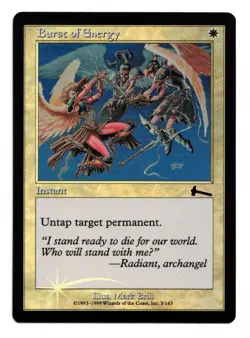 Magic the Gathering MTG Card: Burst of Energy FOIL 3/143 Urza's Legacy! NM - Image 1
