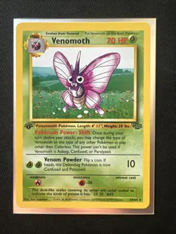 Pokemon TCG Venomoth Jungle 29/64 1st Edition Non-Holo Rare - Image 2