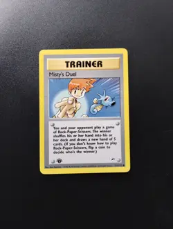 Misty's Duel 123/132 1st. Edition Gym Heroes NM Vintage WOTC Pokemon Card - Image 1
