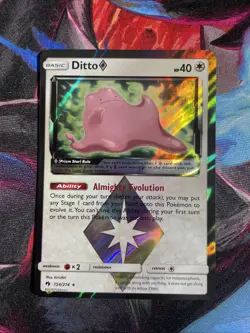 Ditto 154/214 Holo Rare Prism Star Lost Thunder Pokemon TCG LP - Image 1