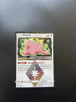 Ditto 154/214 Pokemon Card Lost Thunder Prism Star Rare Holo NM - Image 1