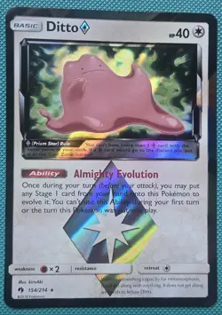 Ditto 154/214 Ultra Rare Prism Star Holo Lost Thunder - Pokemon TCG - Image 1