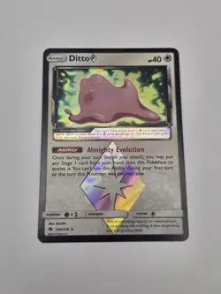 Ditto 154/214 Pokemon Card Lost Thunder Prism Star Rare Holo - Image 1