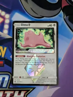 Pokemon Cards Ditto ◇ 154/214 Lost Thunder Rare Prism Star NM - Image 1