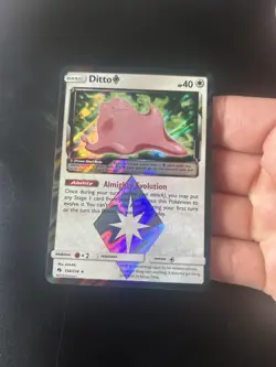 Ditto 154/214 Pokemon Card Lost Thunder Prism Star Rare Holo NM - Image 4