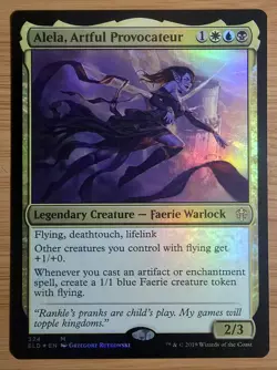 X 1 Alela, Artful Provocateur NM-M Foil M Throne of Eldraine 324 MTG Magic - Image 2