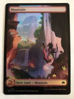 MTG Bloomburrow Mountain Full Art Foil 0274 NM - Image 1