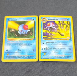 Pokemon TCG Fossil English card lot x2 Tentacool 56/62 Tentacruel 44/62 - Image 1